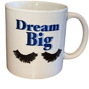 Dream Big Coffee Mug With Eyelash Design  Microwave & Dishwasher Safe
